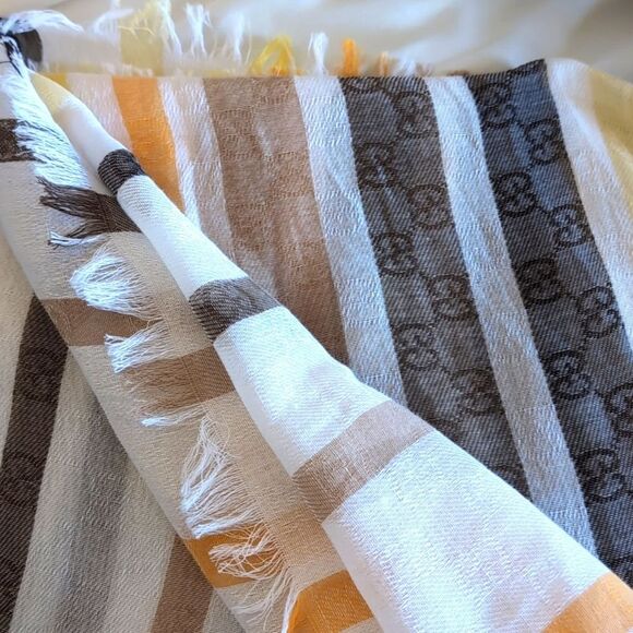 Gucci Striped Maxi Stole/Scarf - Picture 1 of 13